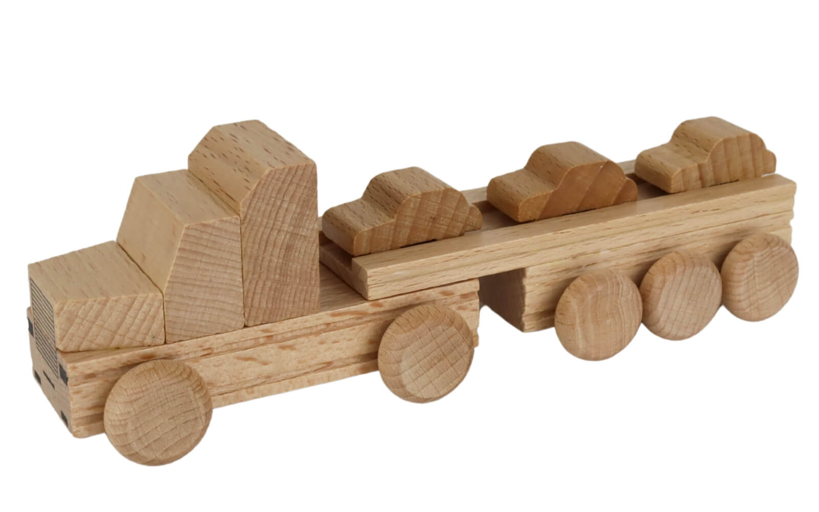 Holzspielzeug US Truck Autotransporter, natur von Ebert GmbH_2