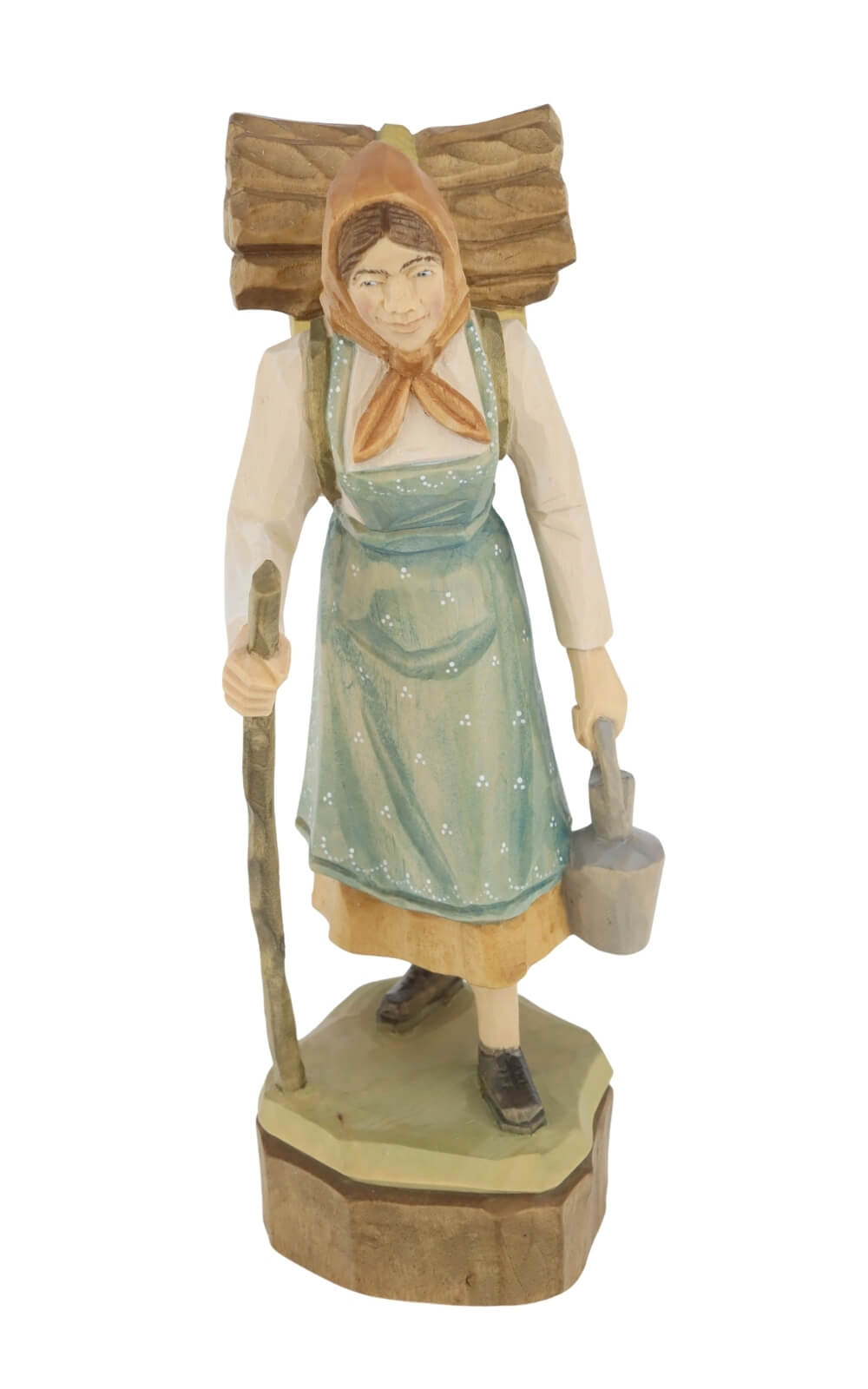 Waldfrau, geschnitzt, 25 cm, farbig von Schnitzkunst aus dem Erzgebirge2