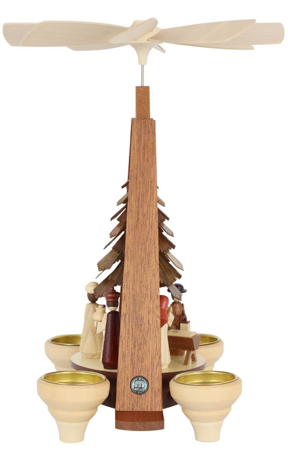 Weihnachtspyramide Christi Geburt, natur, 29 cm von Müller Kleinkunst_2
