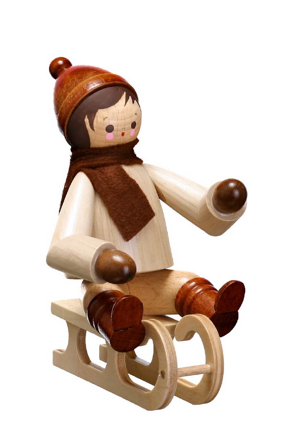 Miniatur Rodler, 12 cm in natur von Romy Thiel