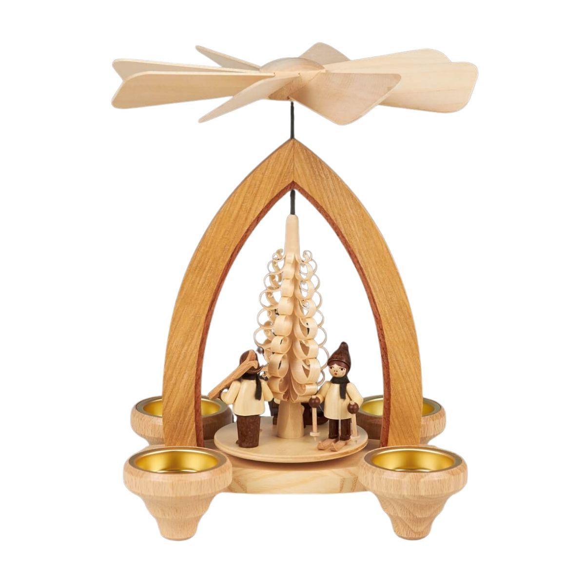 Teelichtpyramide Winterkinder, 26 cm von Heinz Lorenz