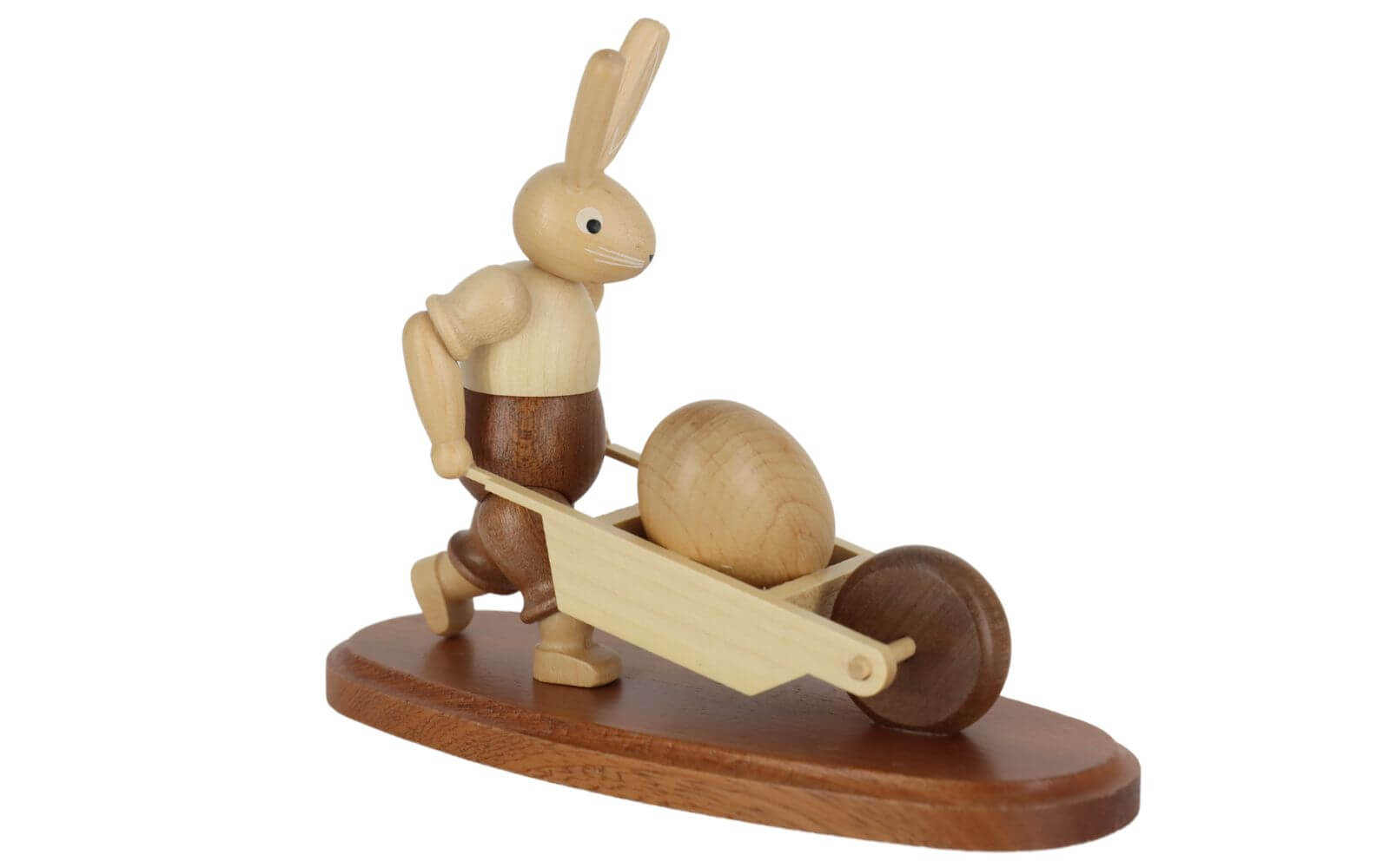 Hase mit Schubkarre, 11 cm, natur von Müller Kleinkunst_2