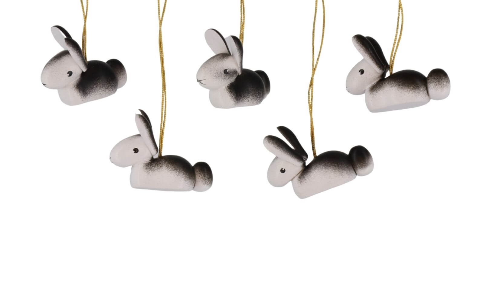 Hasen zum Hängen, 5 Stück, weiß von SEIFFEN.COM