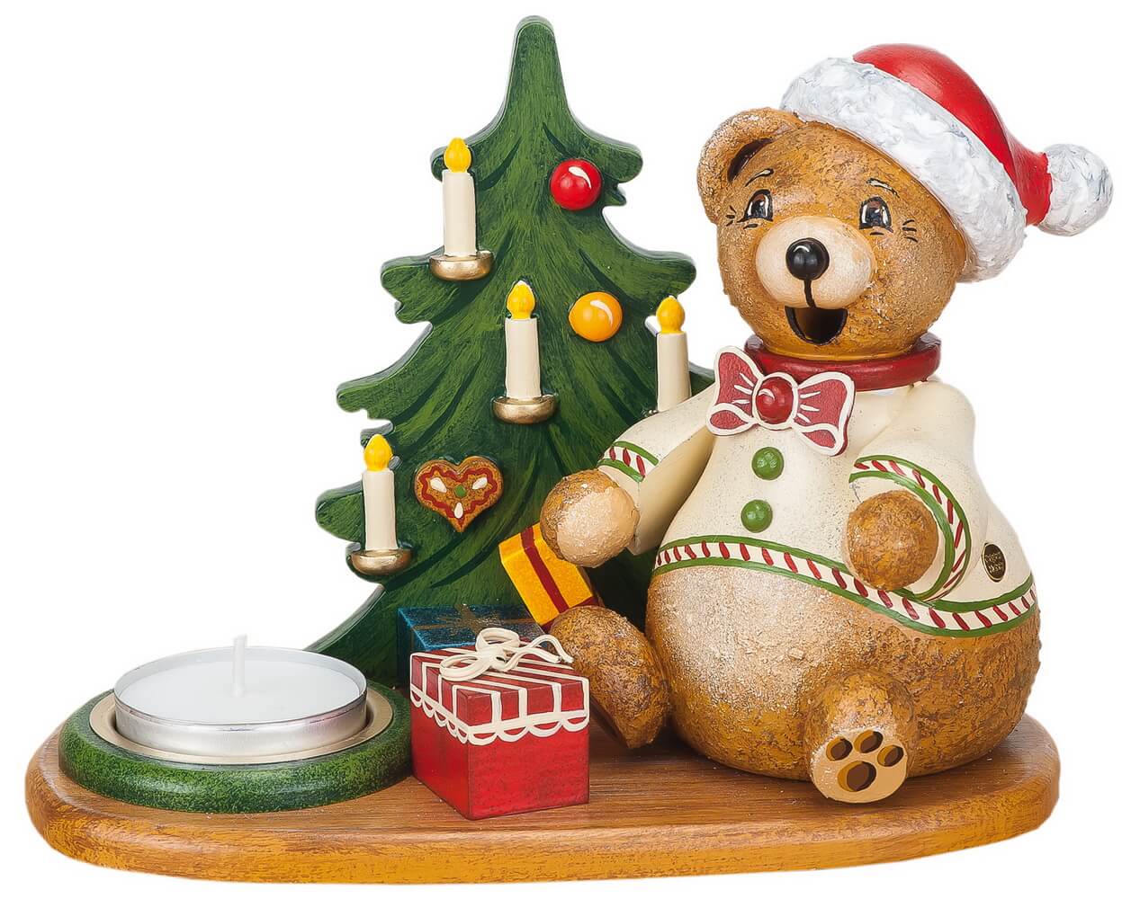 Räuchermännchen & Teelichthalter Teddys Weihnachtsgeschenke von Hubrig Volkskunst