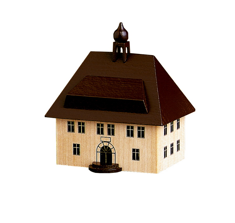 Miniatur Seiffener Rathaus, 7 cm von Spielwarenmacher Günther