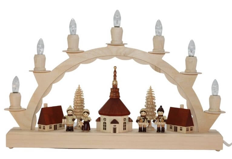 Schwibbogen Seiffener Dorf mit Romy Thiel Kinder, 38 cm von SEIFFEN.COM_2