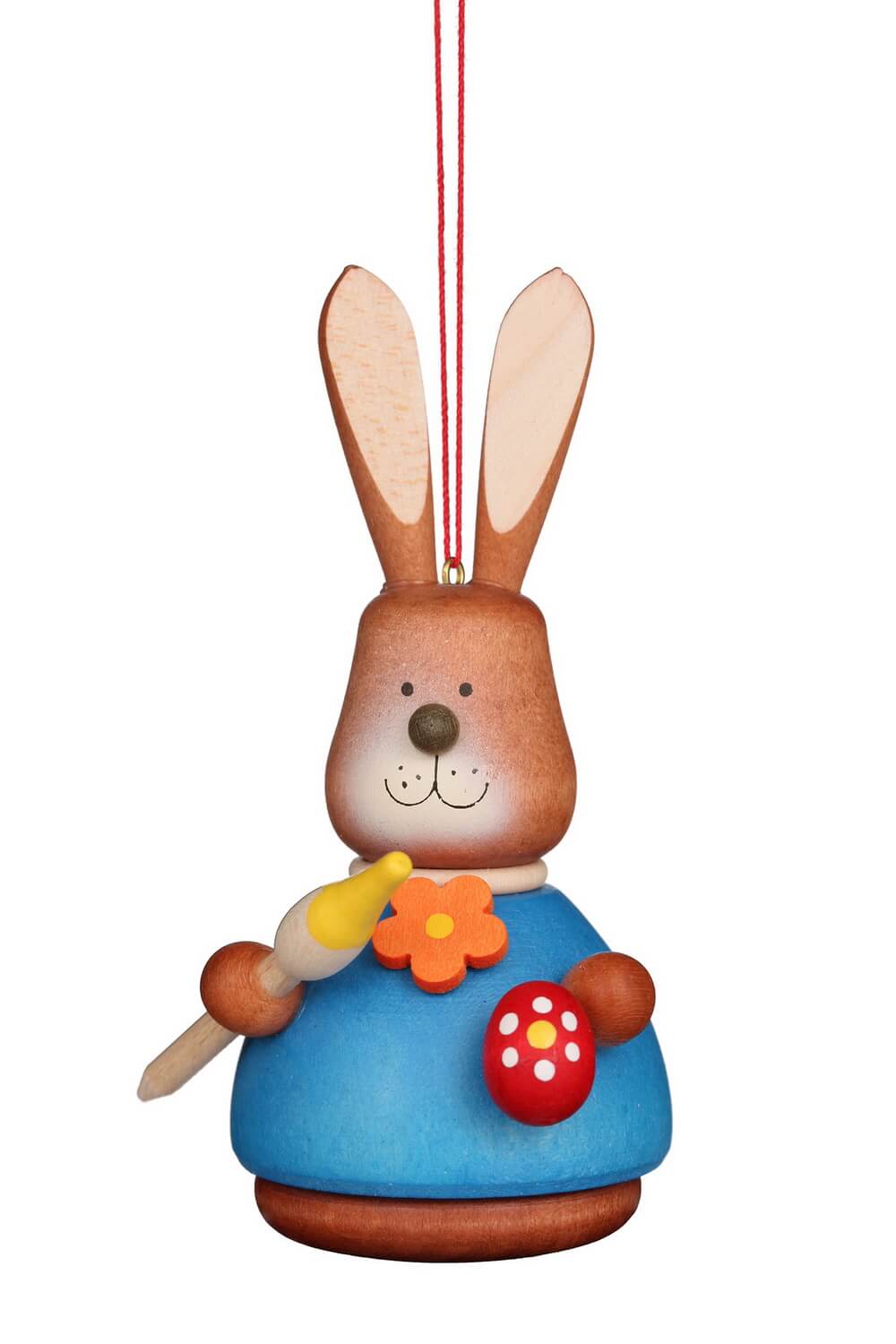 Osterhase - Wackelhase zum Hängen mit Pinsel, 10 cm, natur von Christian Ulbricht