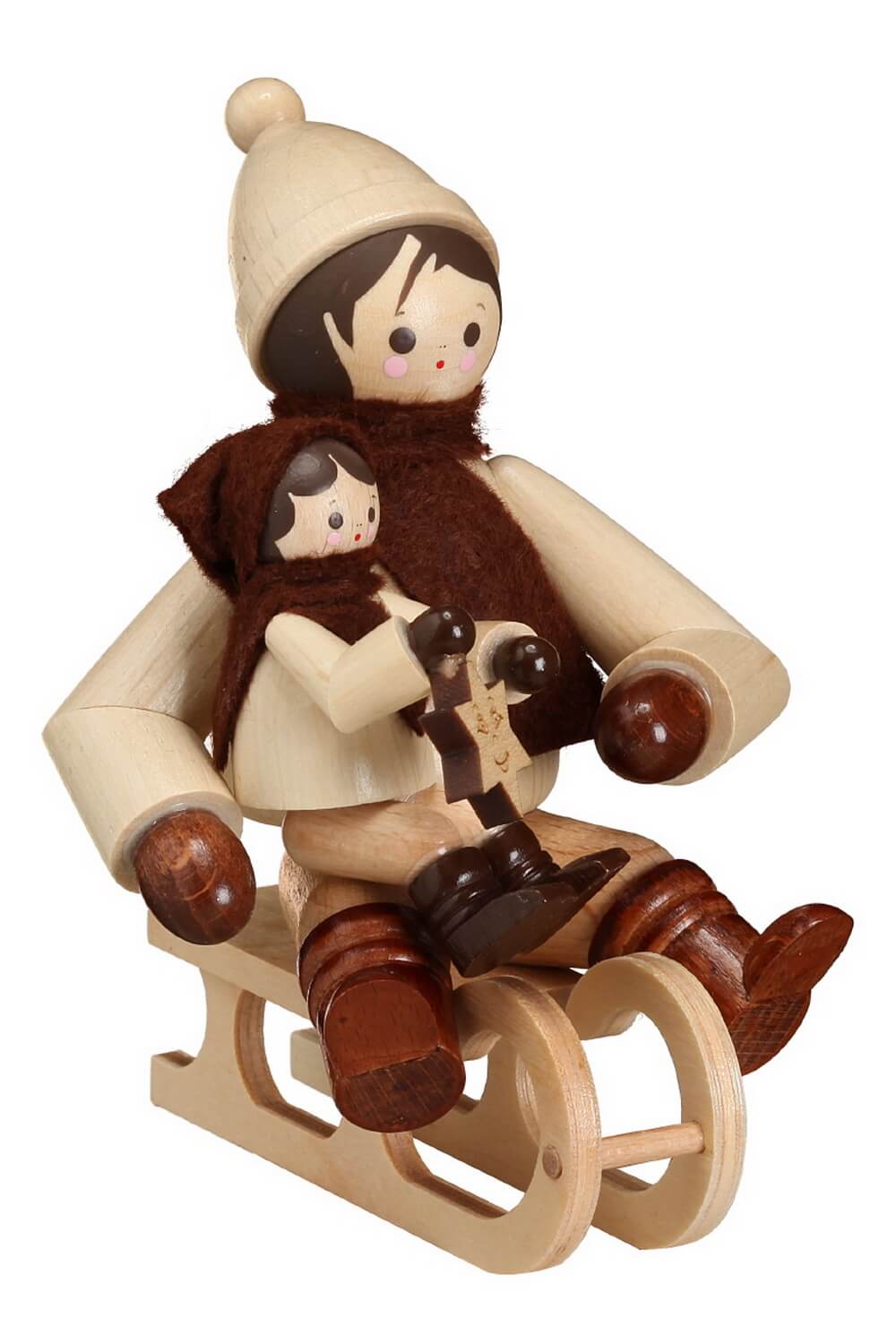 Winterkind Doppeldecker, natur, 12 cm von Romy Thiel