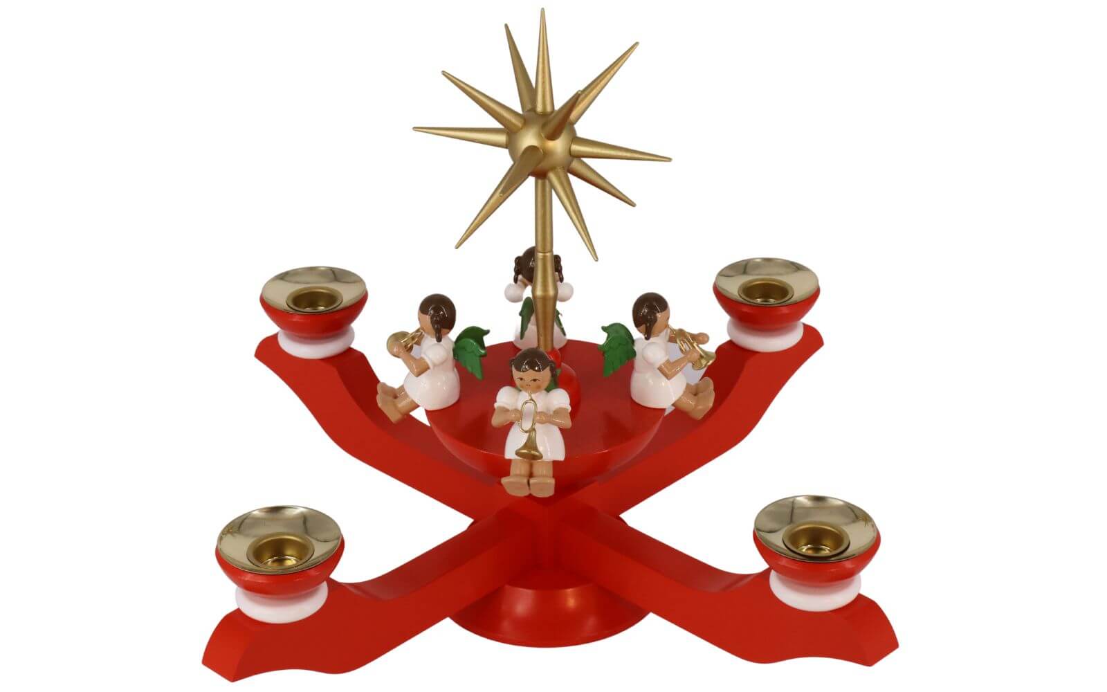 Adventsleuchter mit Weihnachtsengel, rot von Richard Glässer_2