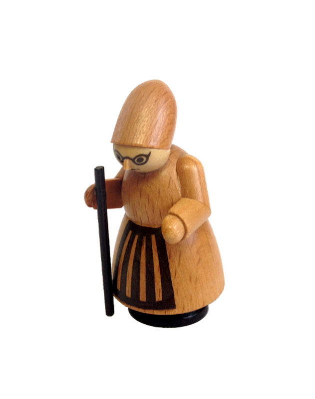 Miniatur Hexe, 6 cm, natur von Spielwarenmacher Günther