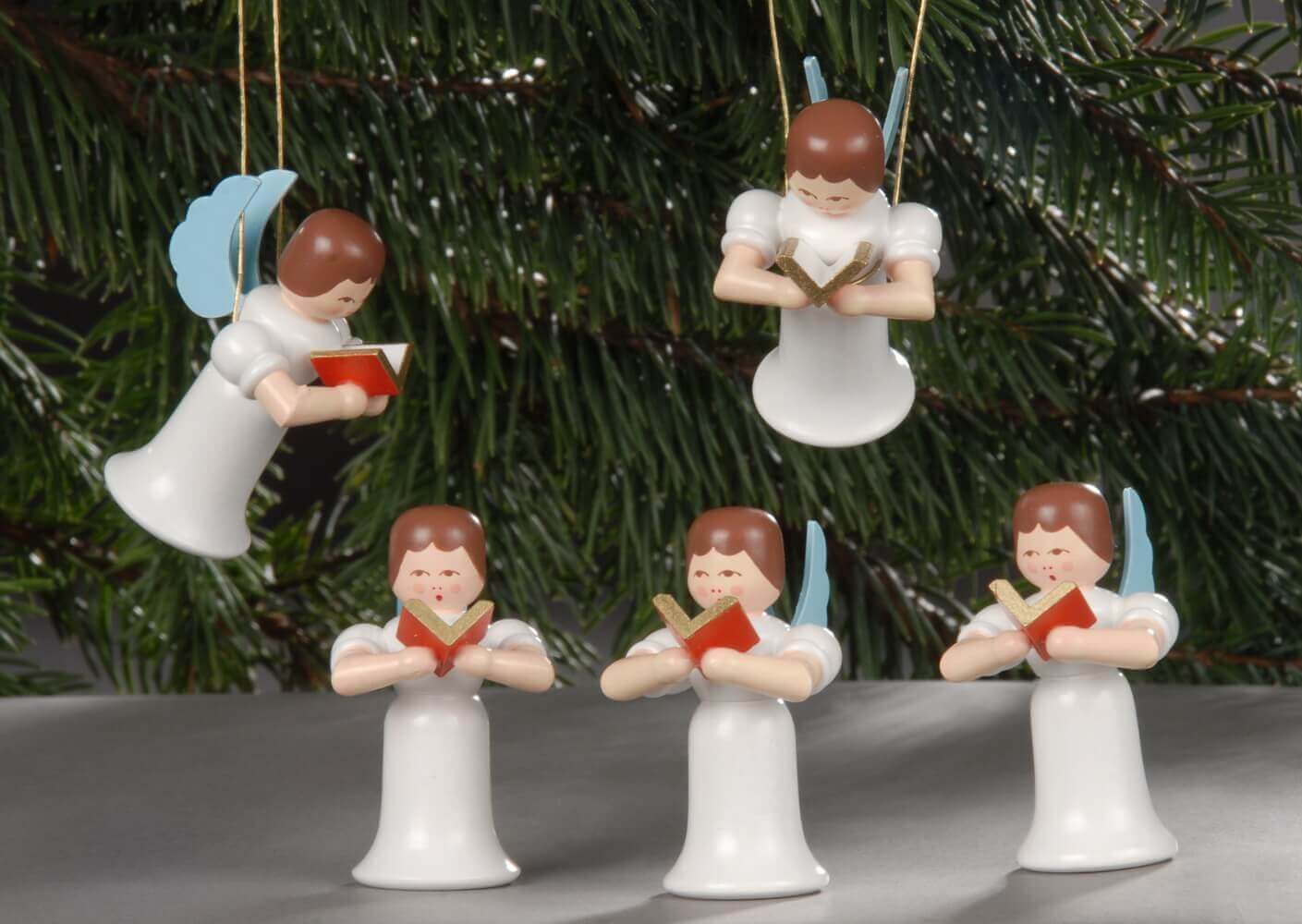 Christbaumschmuck Engel mit Gesangbuch, 5-teilig von Albin Preißler_Bild2
