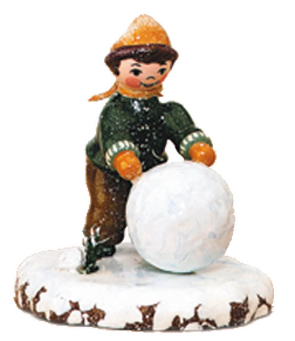 Winterkind mit Schneekugel