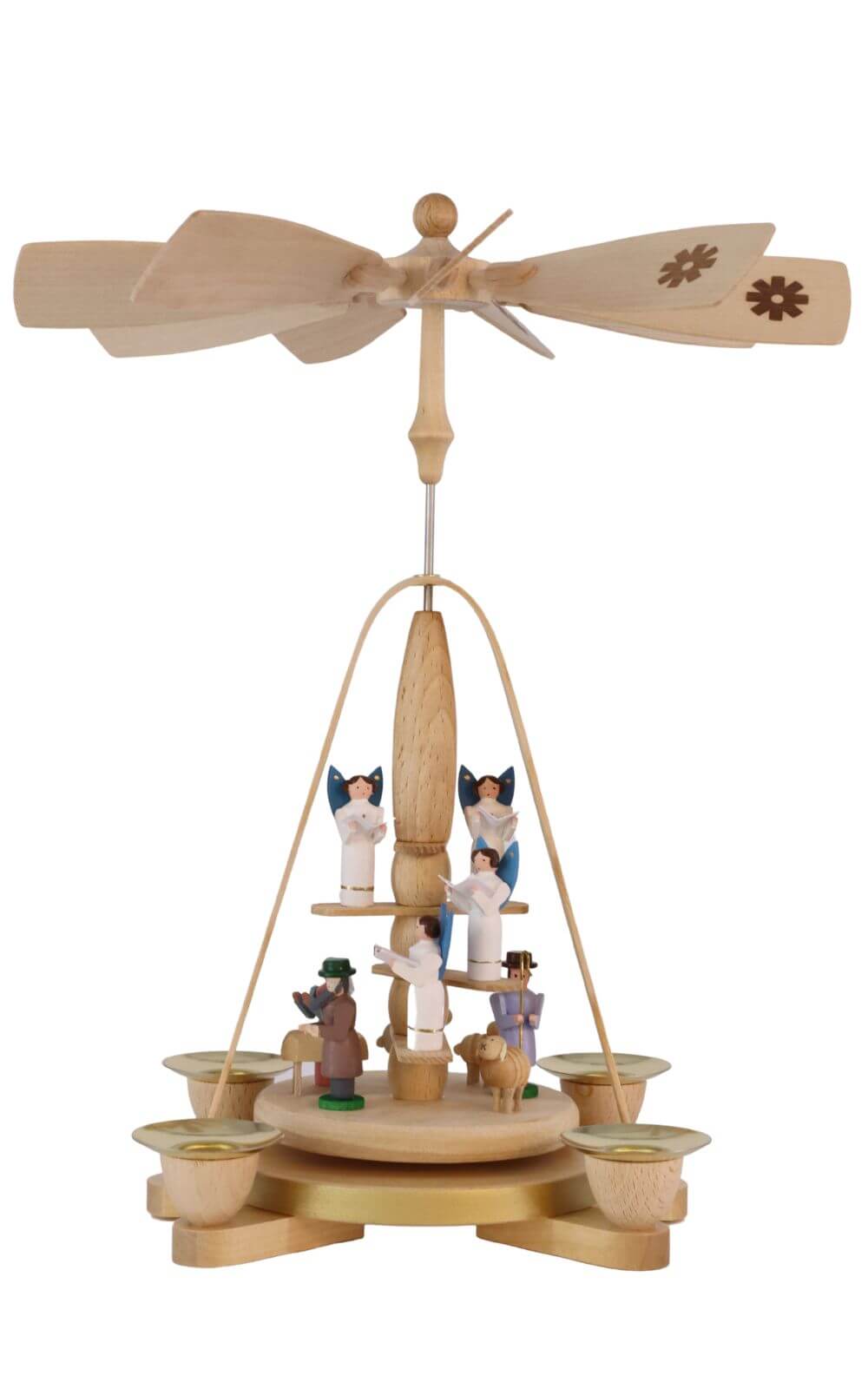 Weihnachtspyramide Engeltreppe mit Christi Geburt, 28 cm von Richard Glässer_1
