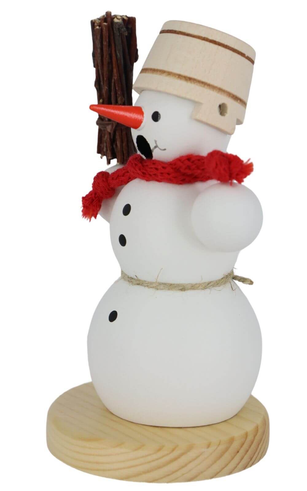 Räuchermännchen Schneemann mit Besen, 13 cm, farbig von Ralf Zenker_3