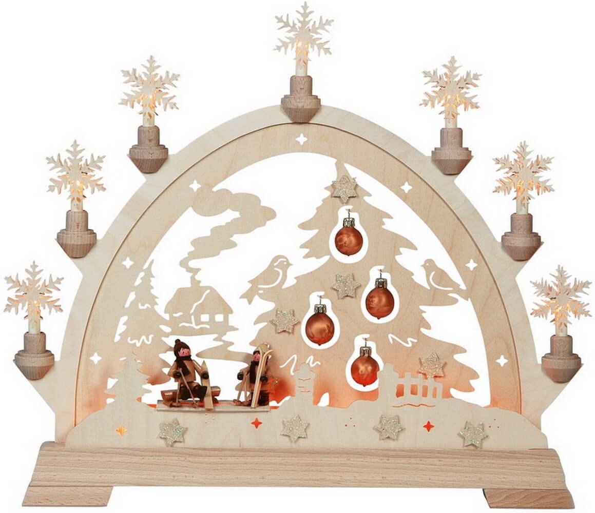 Schwibbogen Tannenbaum mit Figuren, 48 cm KWO