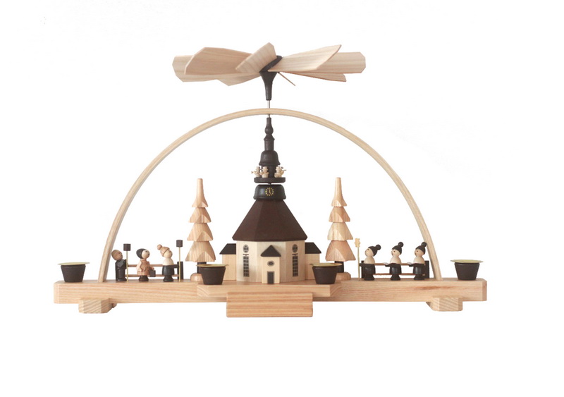 Schwibbogen mit Weihnachtspyramide, 37 cm von Spielwarenmacher Günther