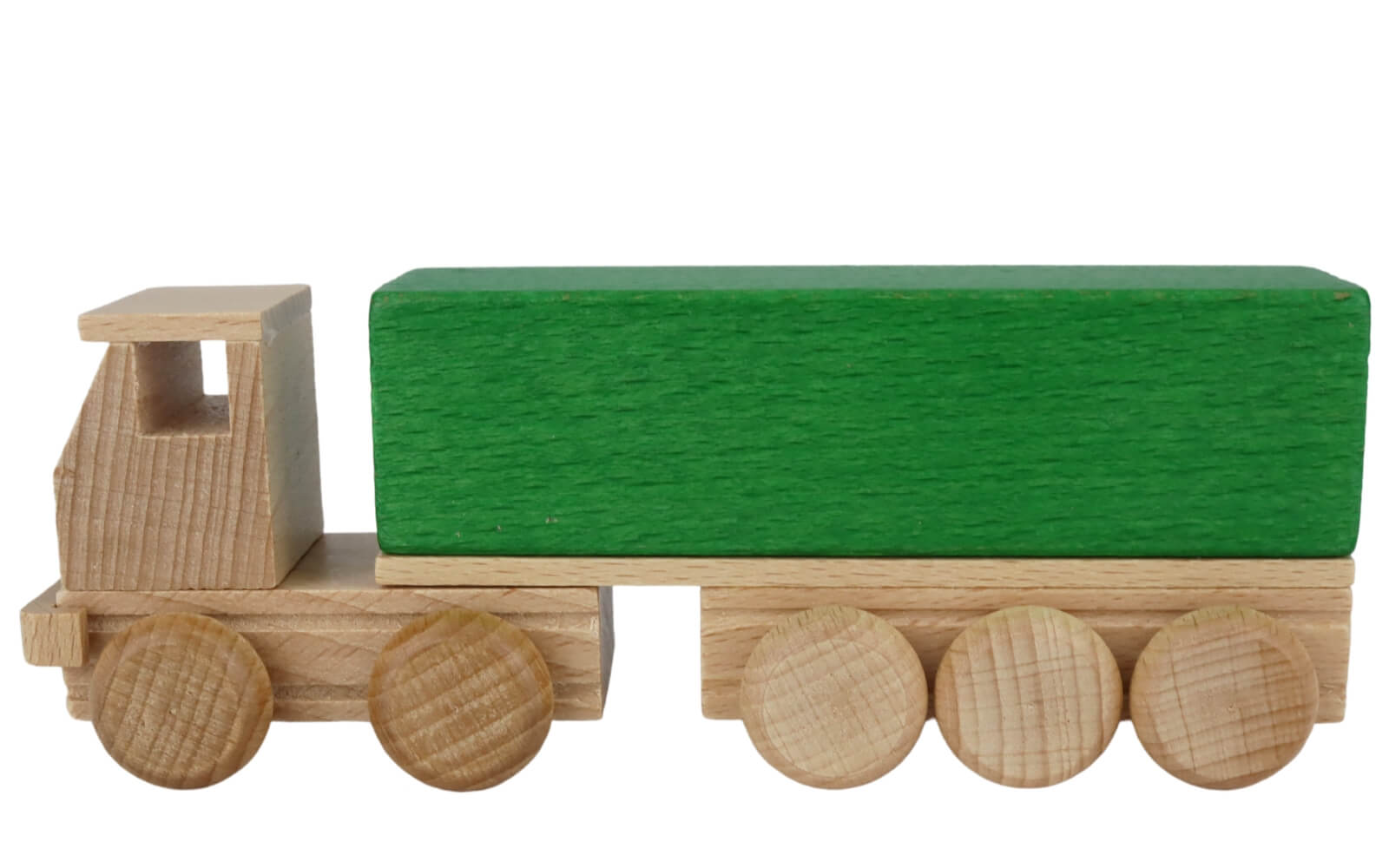 Holzauto Sattelschlepper mit Pritsche, farbig von Ebert GmbH_2