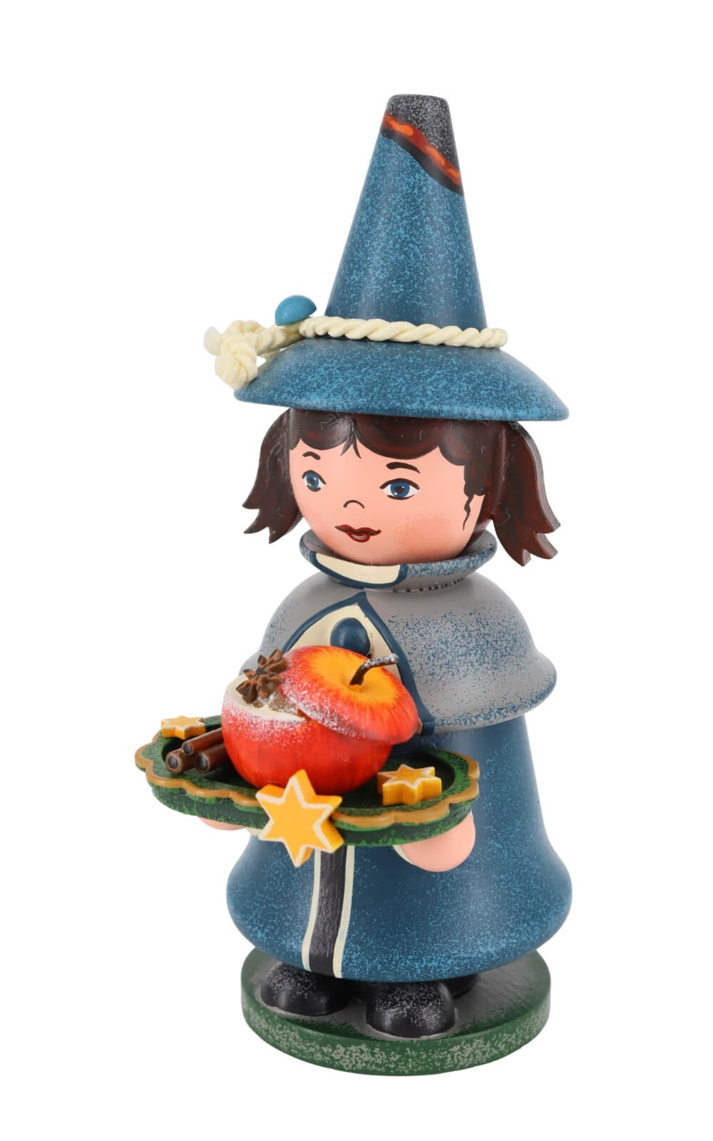 Räuchermännchen Wichtel mit Bratapfel, 14 cm von Hubrig Volkskunst_2