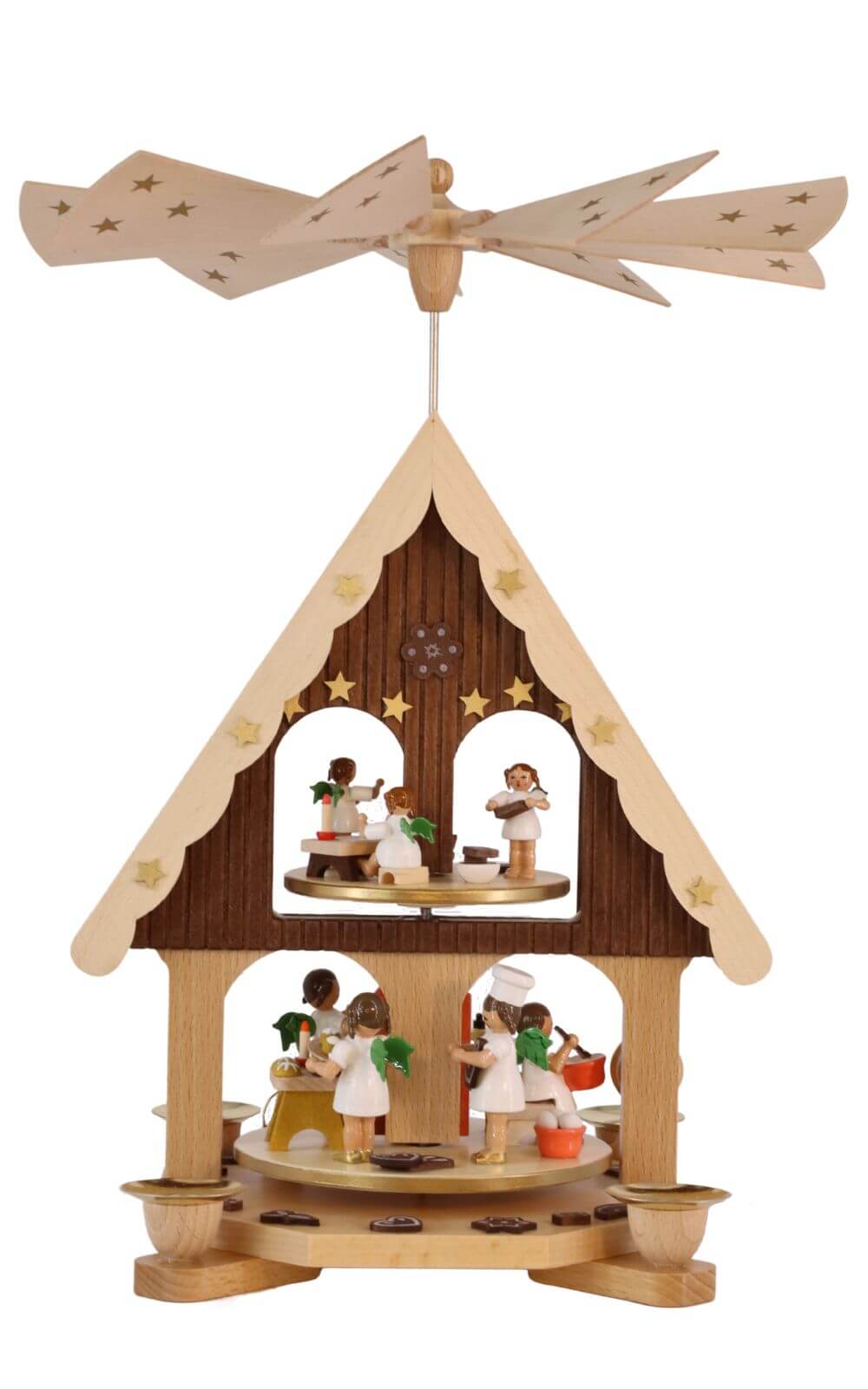 Weihnachtspyramide - Adventshaus mit Engelbäckerei, 36 cm von Richard Glässer_2
