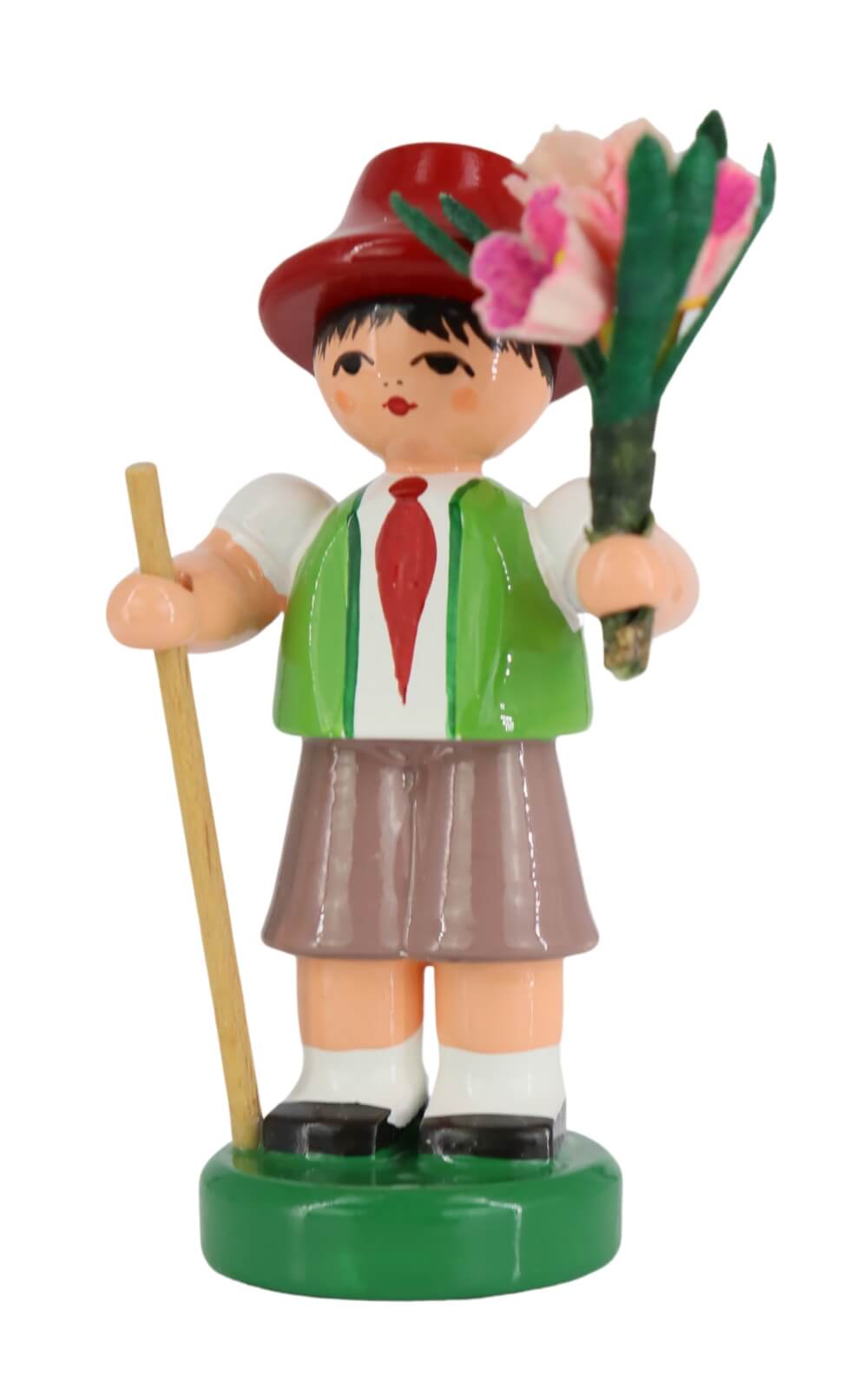 Miniatur Blumenkind - Junge, grün/rot von Figurenland Uhlig GmbH_2