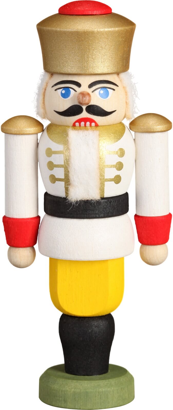 Christbaumschmuck Nussknacker König, weiß von Seiffener Volkskunst eG