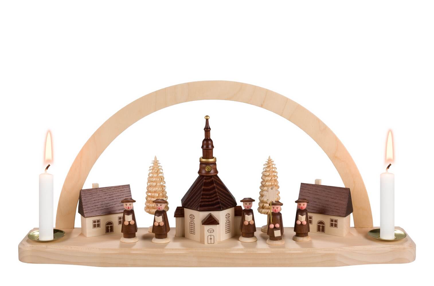 Schwibbogen Seiffener Kirche für Wachskerzen von SEIFFEN.COM_1