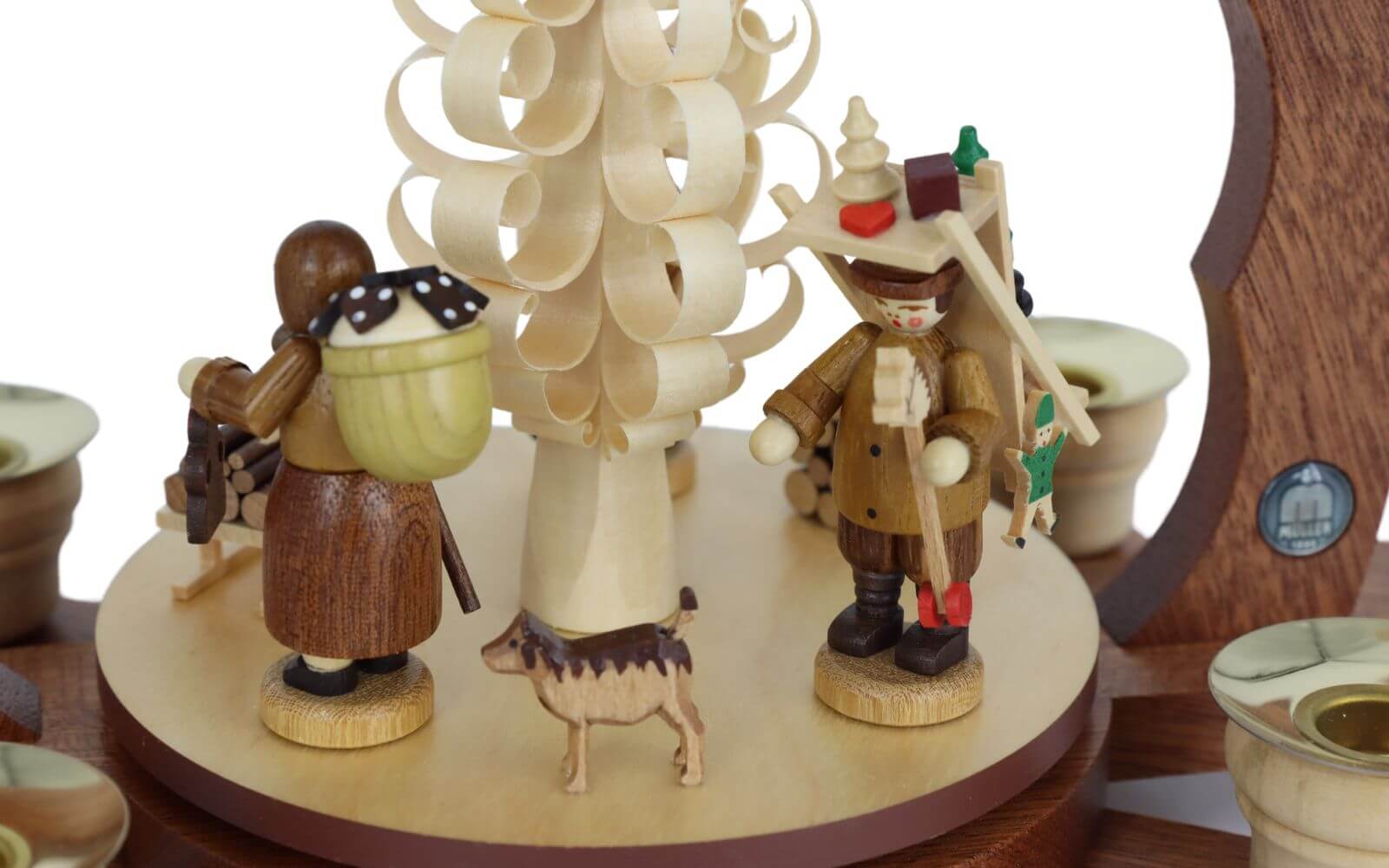 Weihnachtspyramide mit Erzgebirgsfiguren, 30 cm von Müller Kleinkunst_3