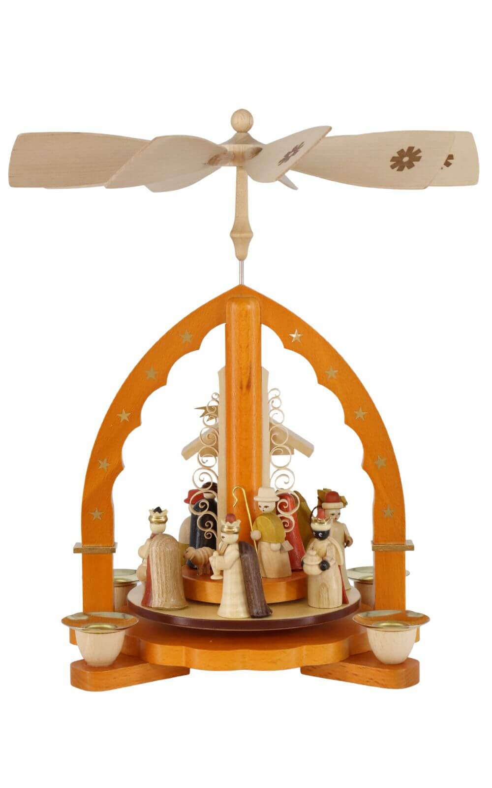 Weihnachtspyramide Christi Geburt, natur, 27 cm von Richard Glässer_1