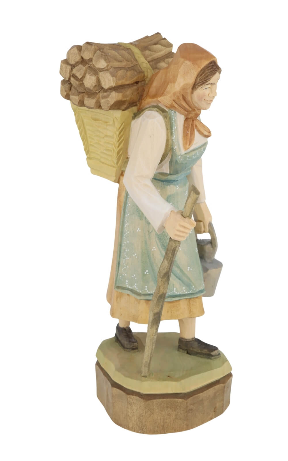 Waldfrau, geschnitzt, 25 cm, farbig von Schnitzkunst aus dem Erzgebirge4