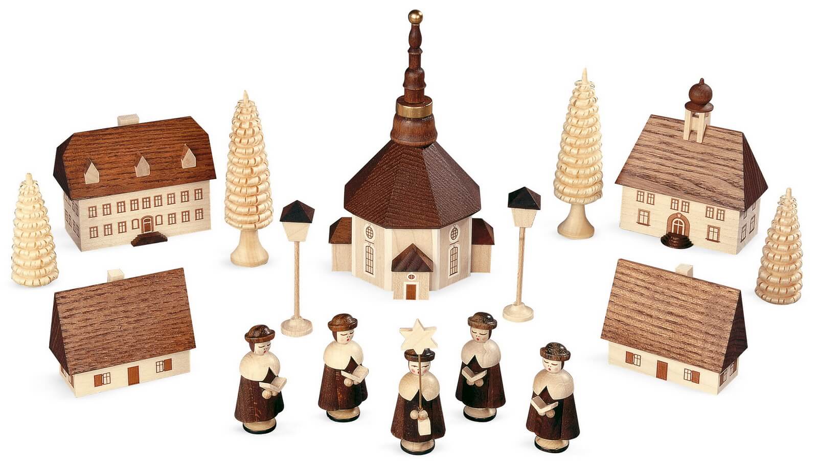 Kurrende Seiffener Kirche, natur von Müller Kleinkunst aus dem Erzgebirge