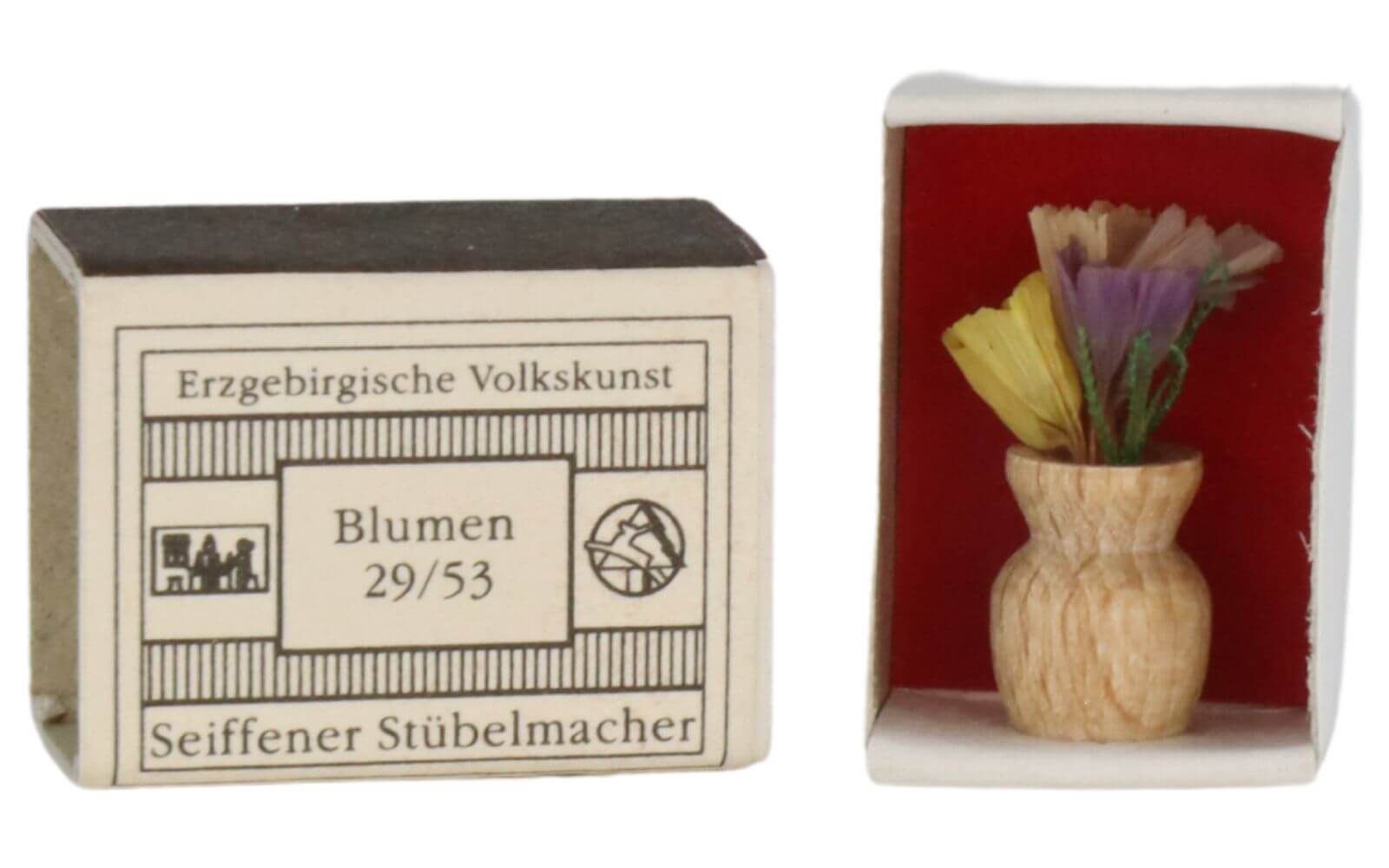 Mini-Zündholzschachtel Blumen, natur von Gunter Flath