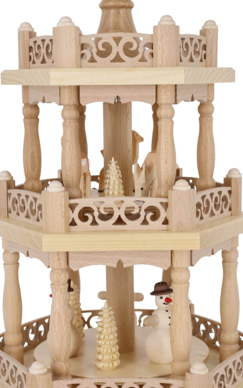 Weihnachtspyramide mit Wintermotiv, 3 - stöckig, 54 cm von Richard Glässer_3