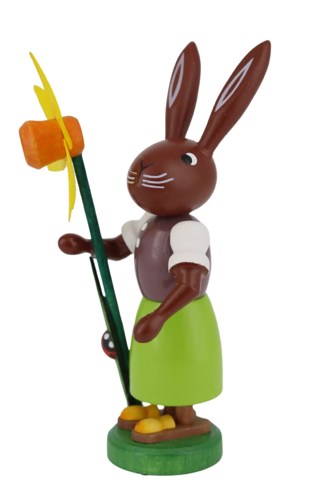 Osterhase - Häsin mit Narzisse, 9 cm von Thomas Preißler_2