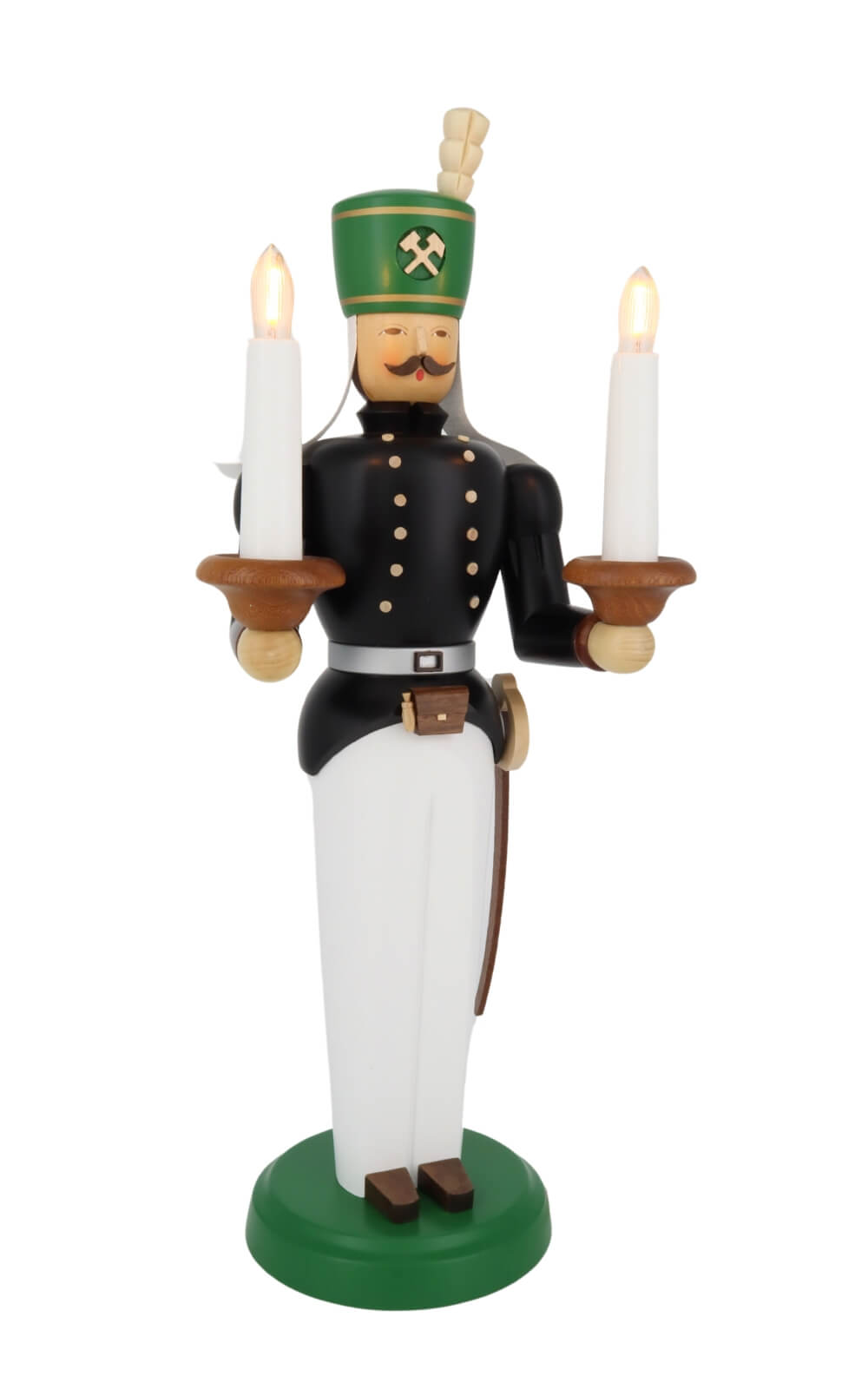 Engel und Bergmann, farbig, elektrisch beleuchtet, 40 cm von Müller Kleinkunst_8