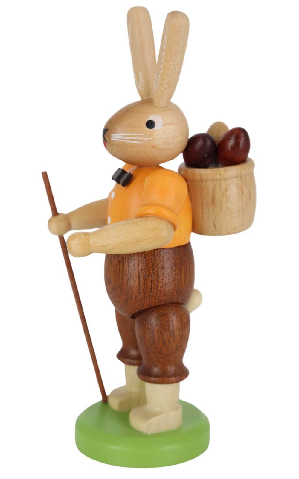 Osterhase mit Korb und Stab, farbig, 11 cm von Müller Kleinkunst_2