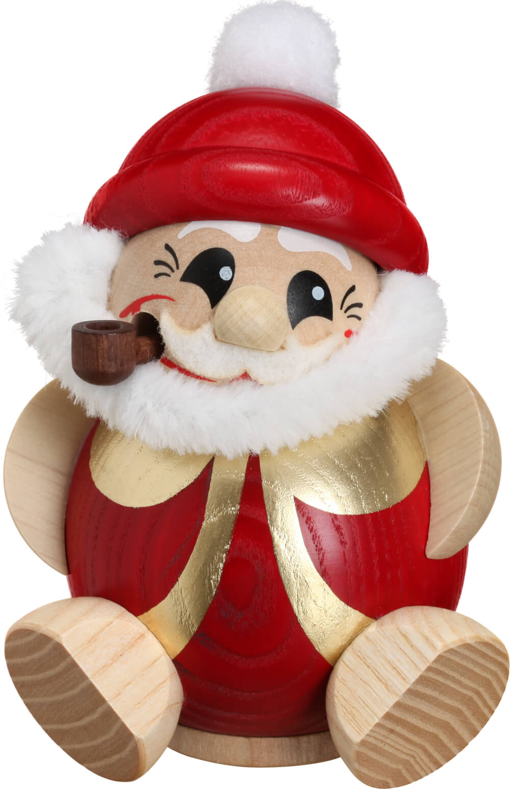 Kugelräuchermann Nikolaus rot-gold von Seiffener Volkskunst eG