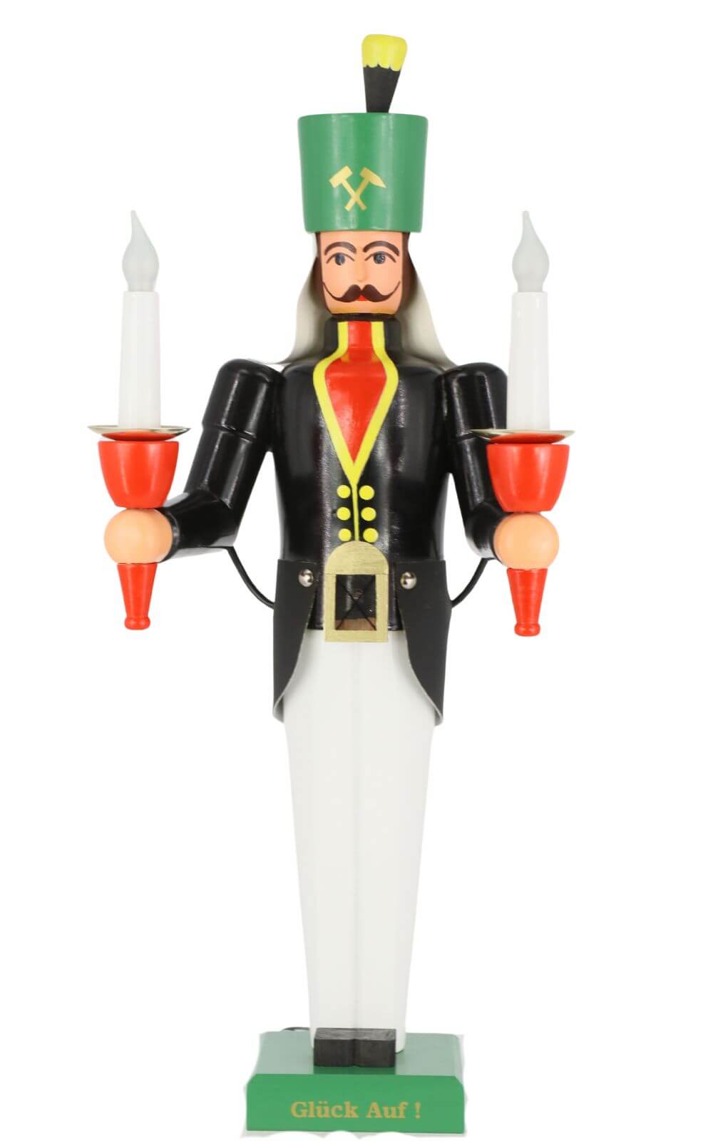 Bergmann mit Bauchlampe, farbig, 50 cm, elektrisch beleuchtet von SEIFFEN.COM_2