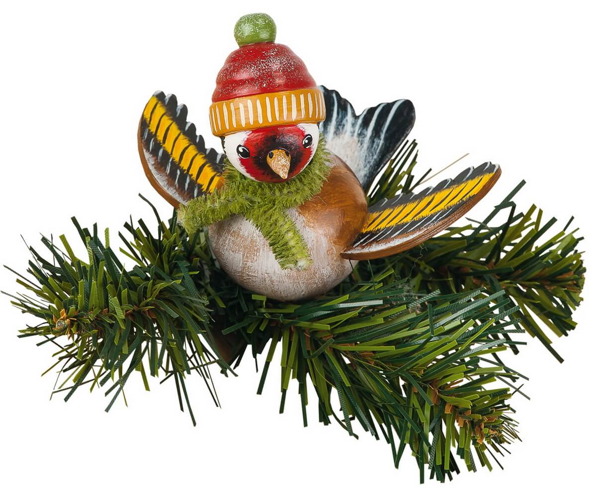 Christbaumschmuck Baumclipser Stieglitz von Hubrig Volkskunst