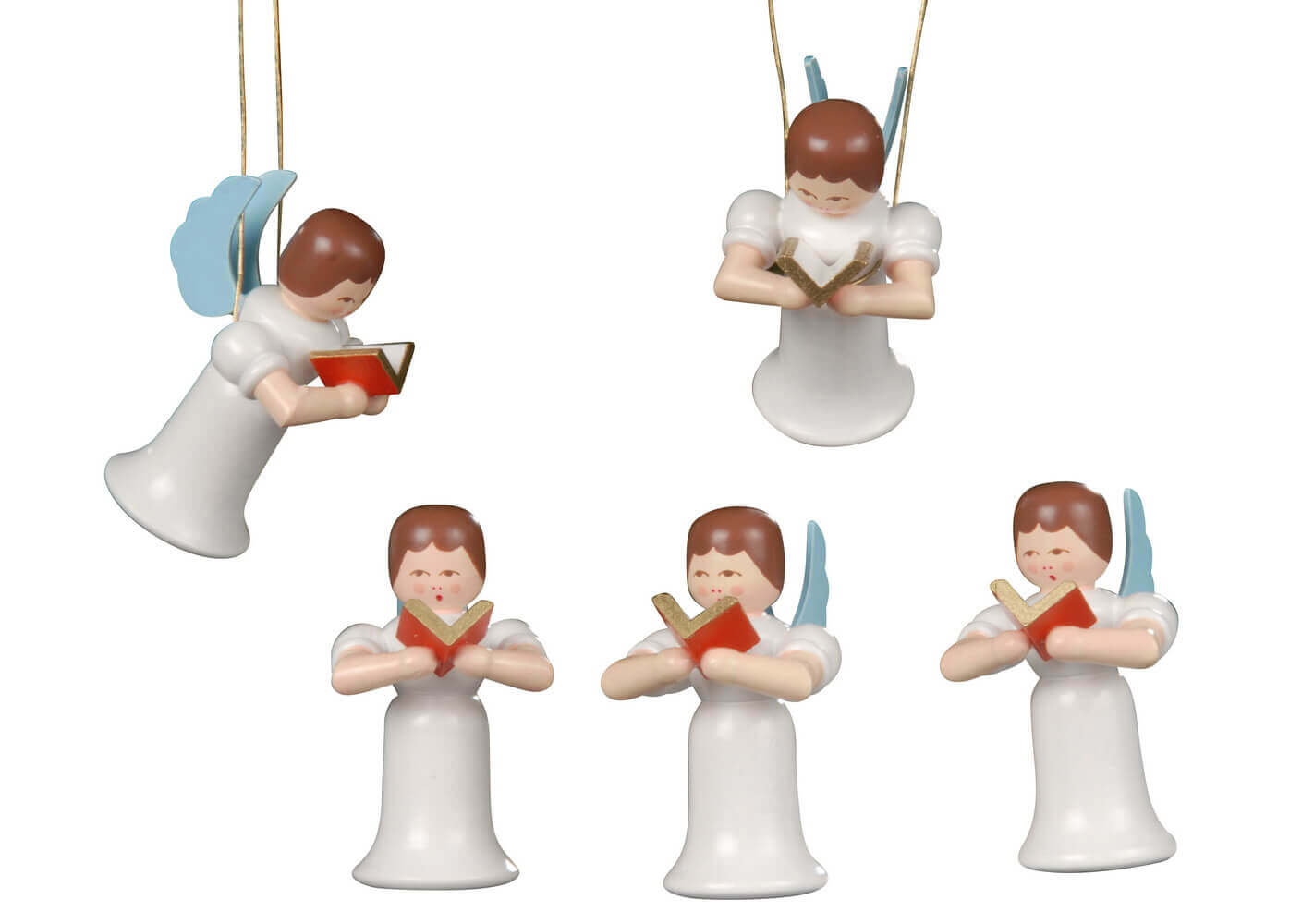 Christbaumschmuck Engel mit Gesangbuch, 5-teilig von Albin Preißler_Bild1