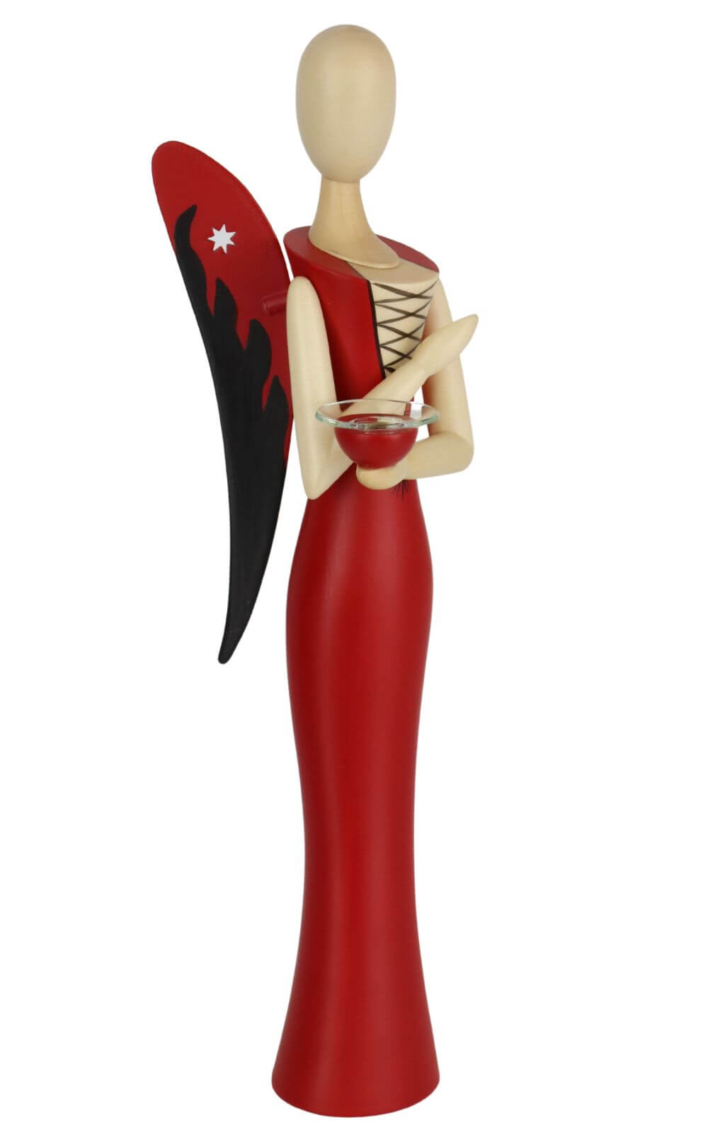 Engel - Sternkopf Sexy Lady, stehend, 25 cm von Holzkunst Gahlenz_2