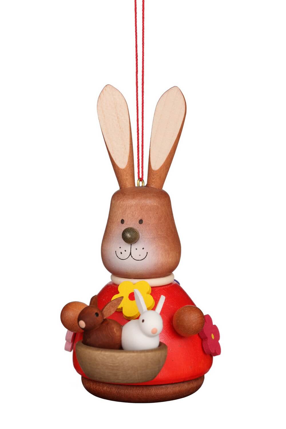 Osterhase - Wackelhase mit Babys, farbig, 10 cm von Christian Ulbricht