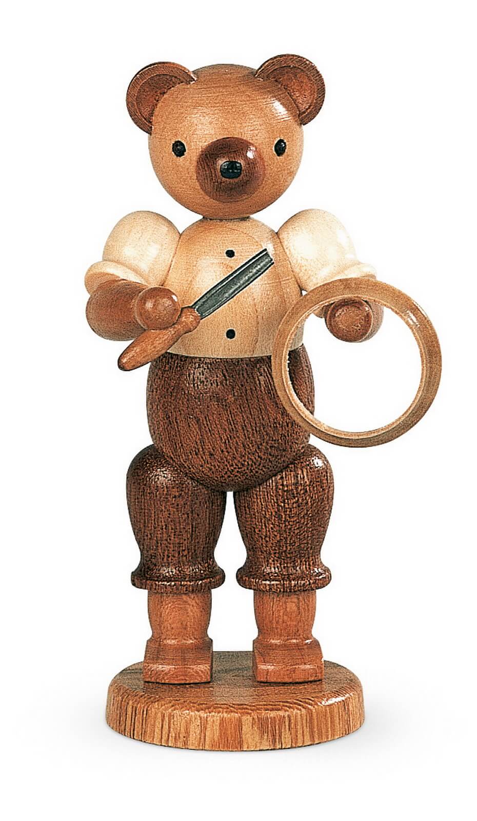 Miniatur Teddy - Drechsler, natur, 10 cm von Müller Kleinkunst