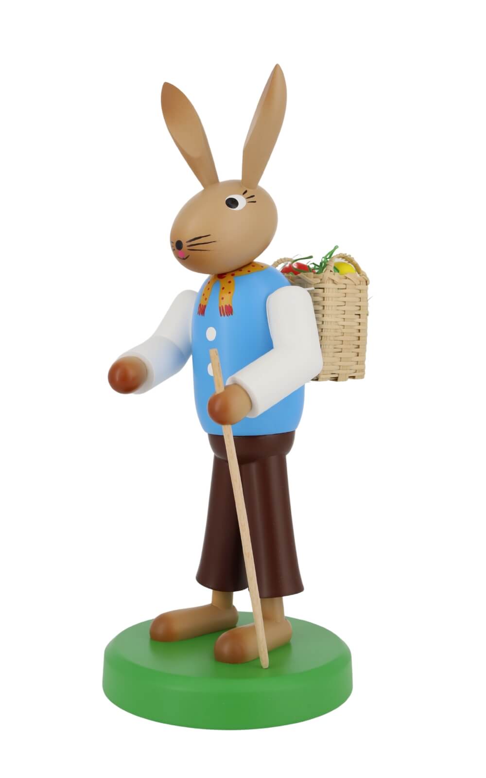 Osterhase mit Korb und Wanderstab, 28 cm von SEIFFEN.COM_3
