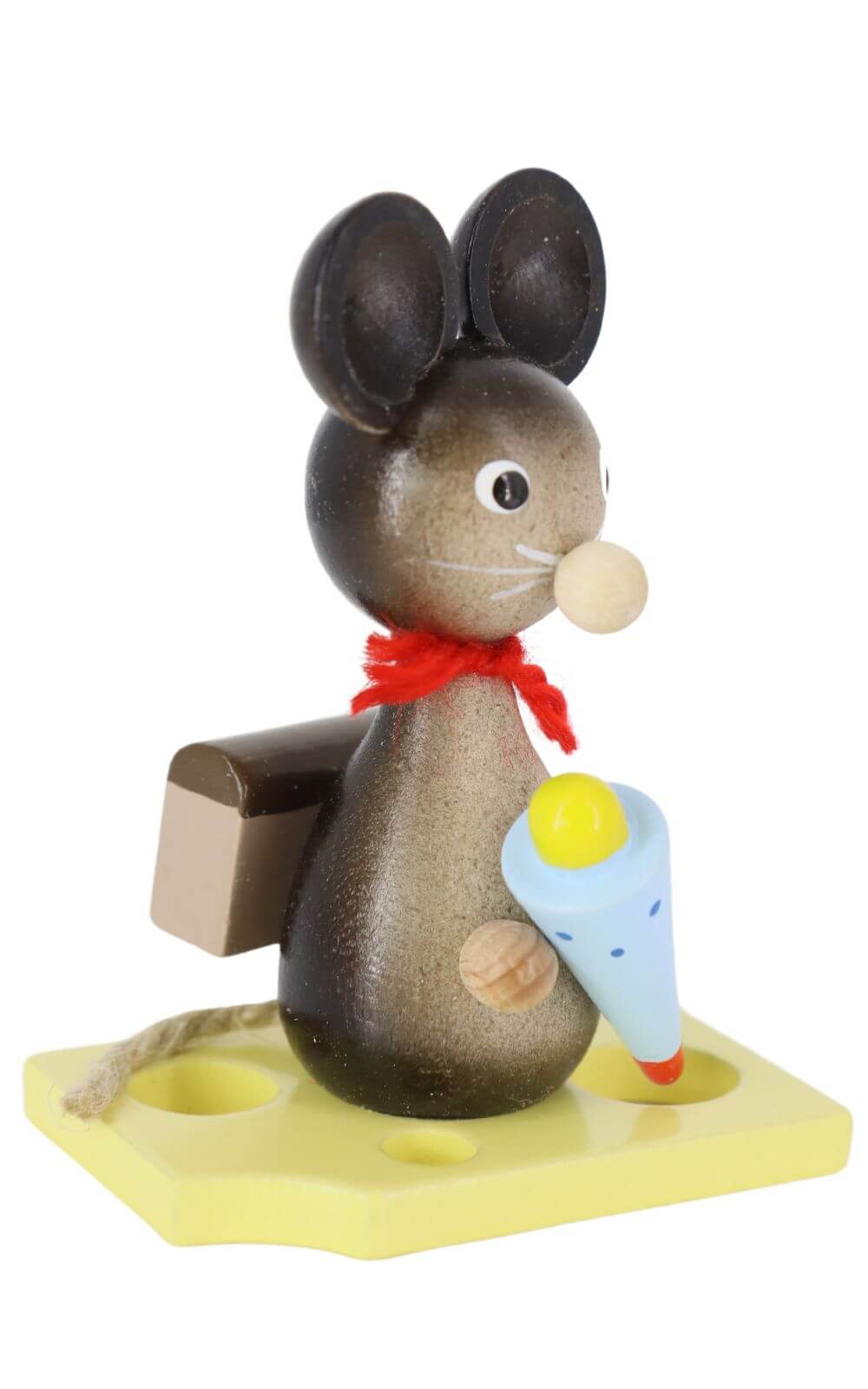 Miniatur Mäusekind mit Zuckertüte, 7 cm, farbig von Ralf Zenker_2