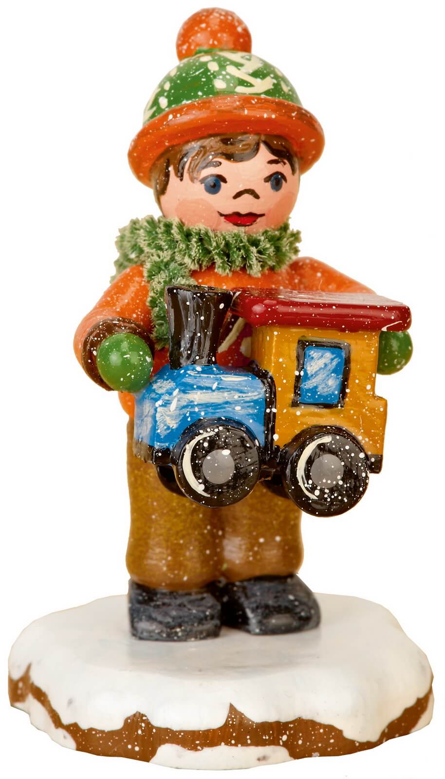 Miniatur Winterkind Paulchens Weihnachtswunsch, 8 cm, farbig von Hubrig Volkskunst