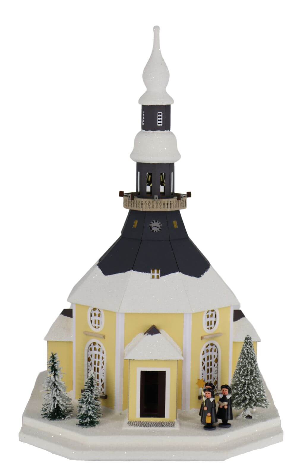 LED Lichterhaus Seiffener Kirche mit beleuchtetem Weihnachtsbaum, 43 cm von Birgit Uhlig_2
