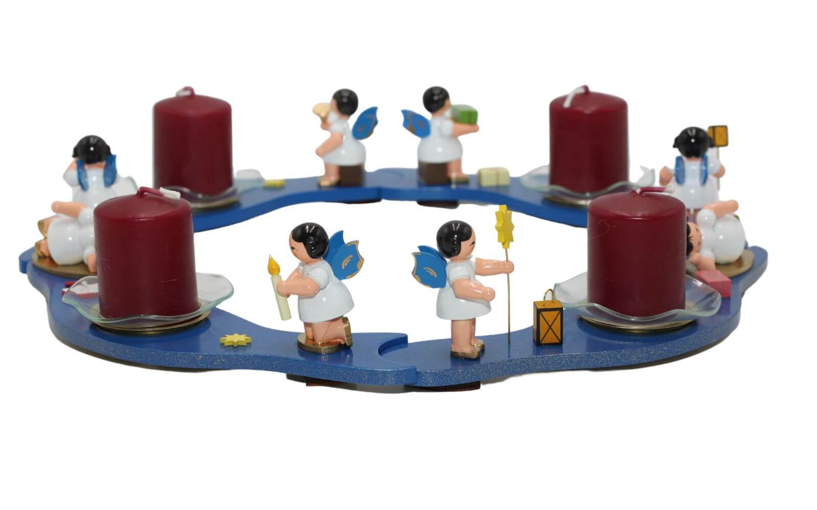 Adventskranz mit 8 Weihnachtsengel, blau von Figurenland Uhlig GmbH_Bild2
