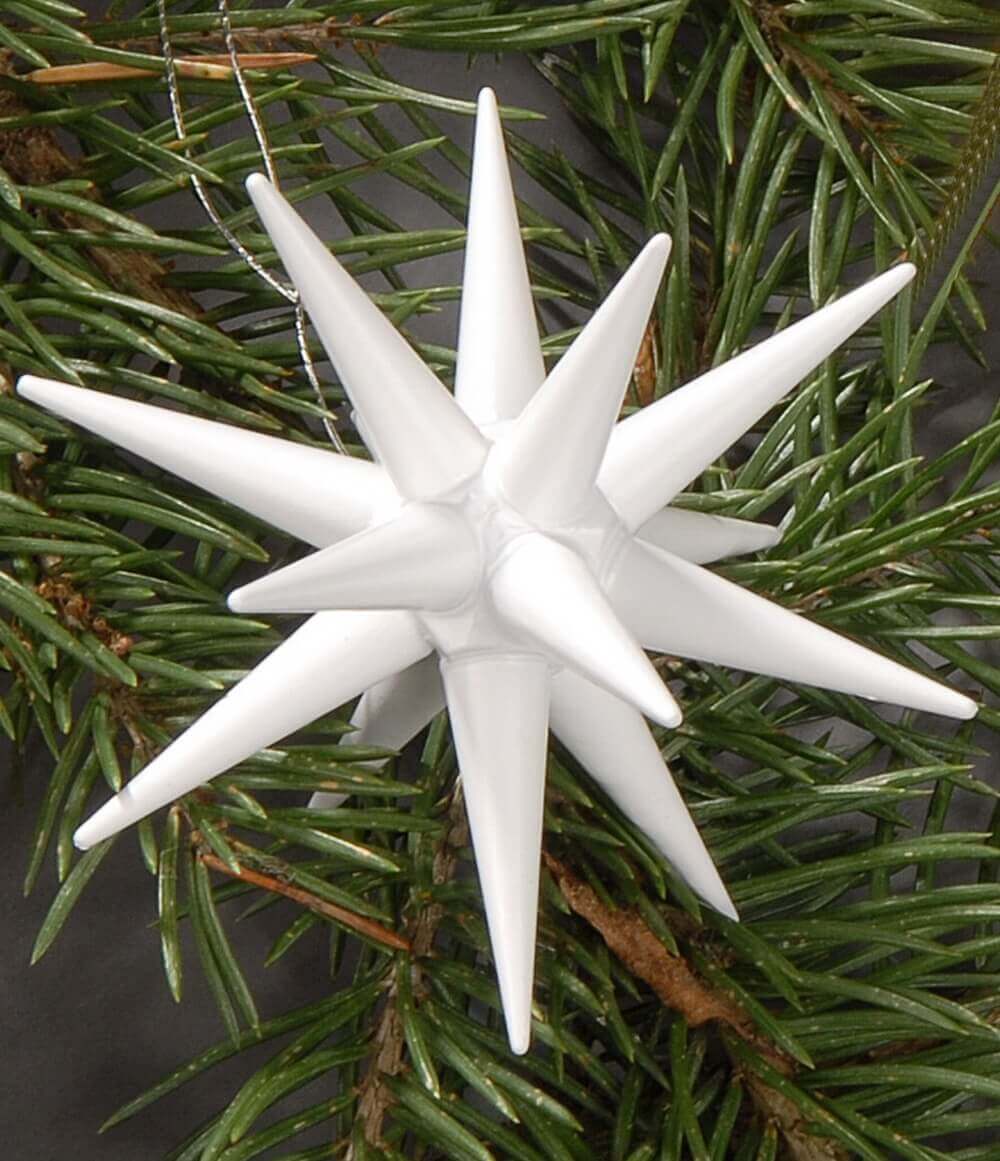 Christbaumschmuck Weihnachtssterne weiß, 6-teilig von Albin Preißler_Bild2