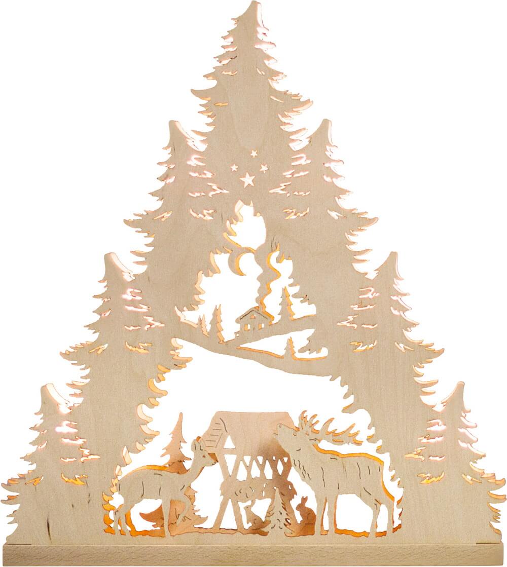 LED Lichterspitze Hirschfamilie, 43 cm von Weigla