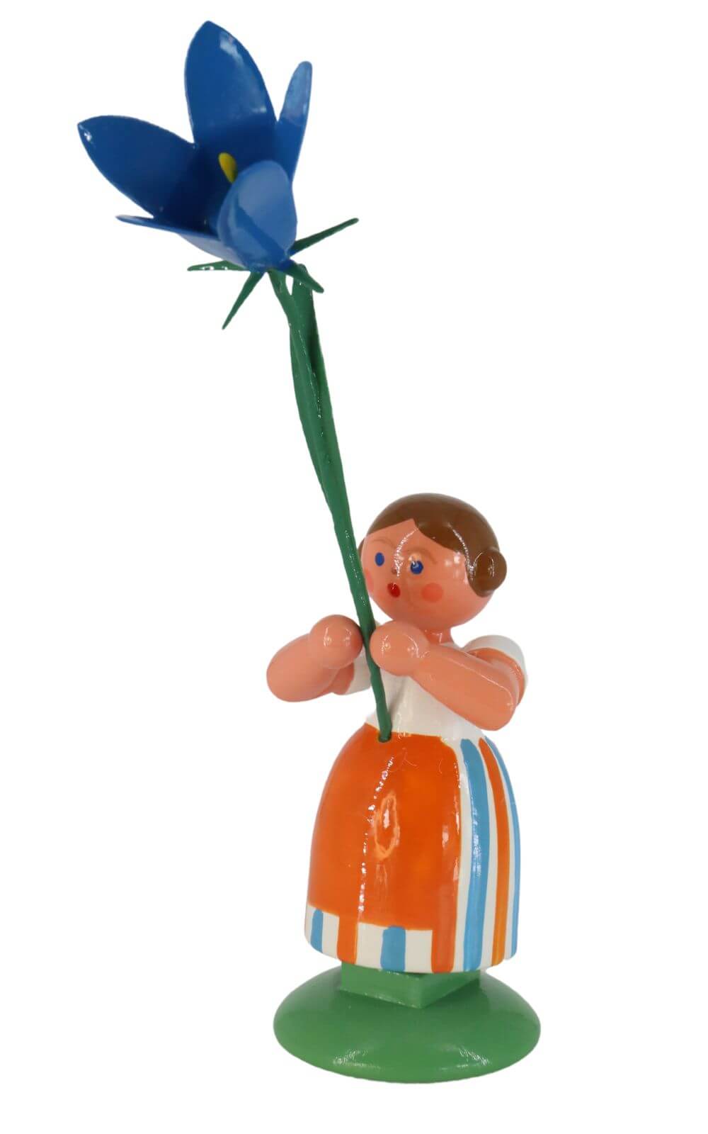 Blumenmädchen mit Glockenblume, 12 cm von HODREWA Legler